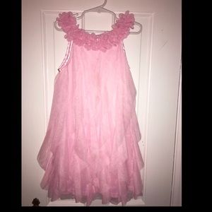 Pink Dress by Biscotti with tiered ruffles